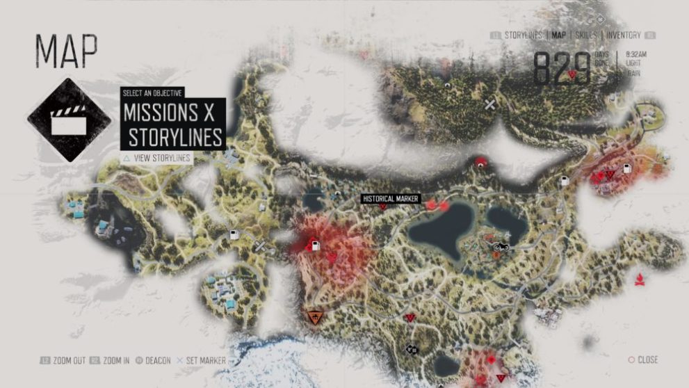 Days Gone Map