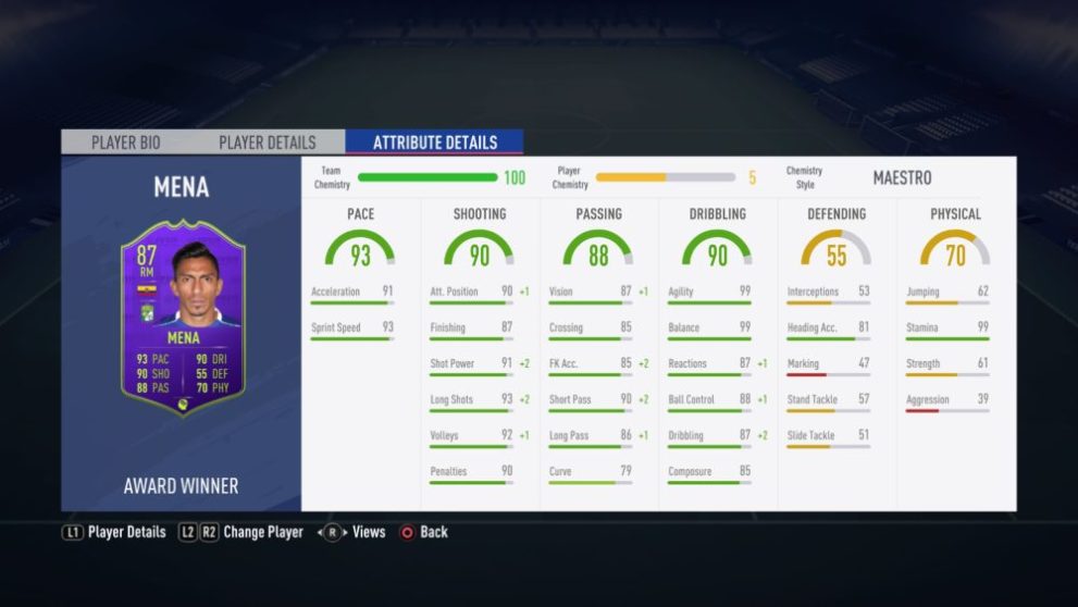 FIFA 19, mena sbc