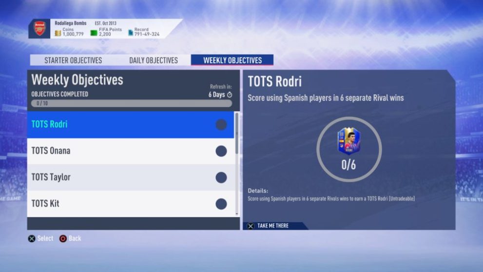 FIFA 19, tots, community, weekly objectives