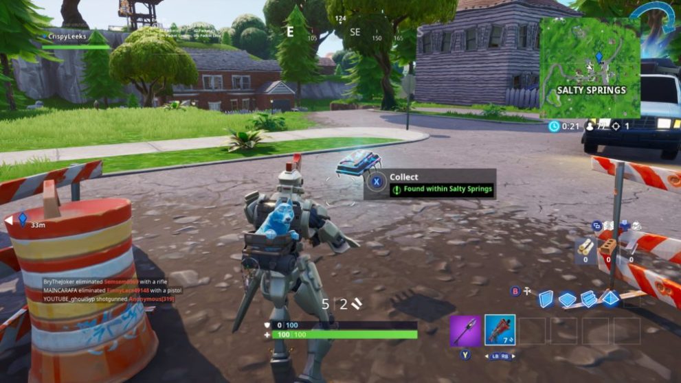 Fortbyte 72 location, Salty Springs, fortnite