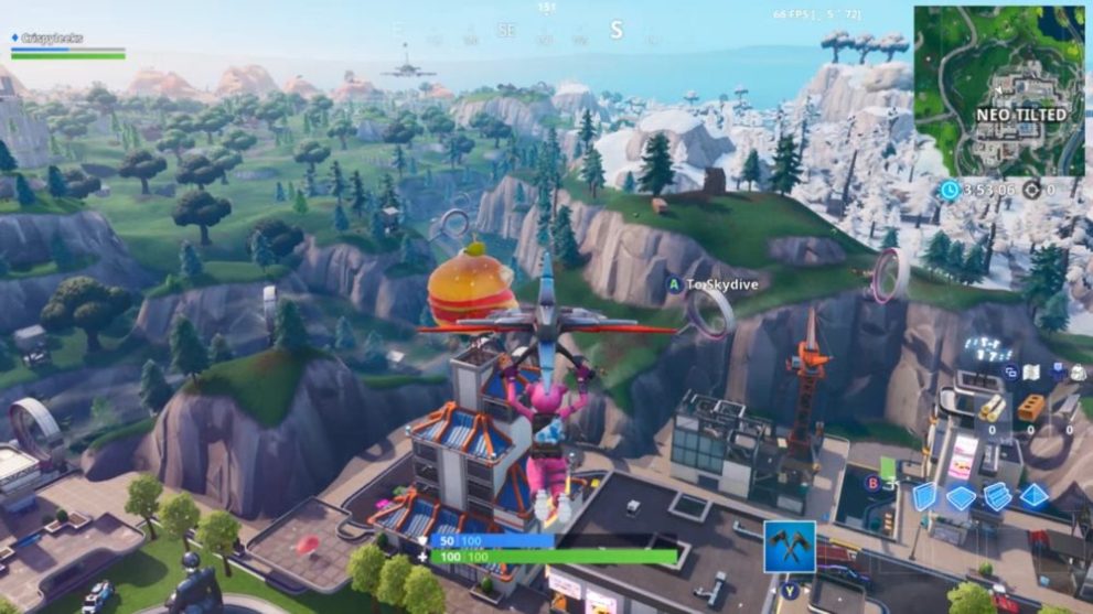 dance inside a holographic durrr burger in fortnite