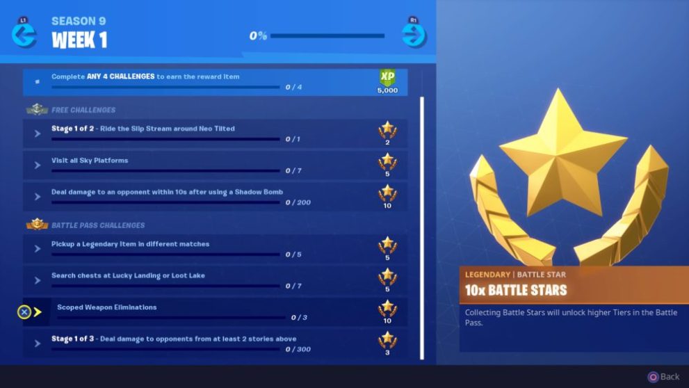 season 9, fortnite, challenges