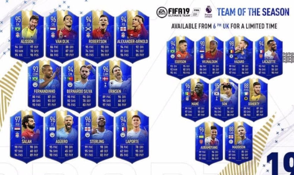 premier league tots sbc, fifa 19