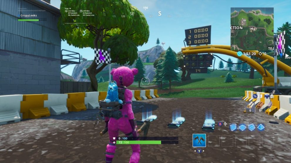 Fortnite Grasslands Race track