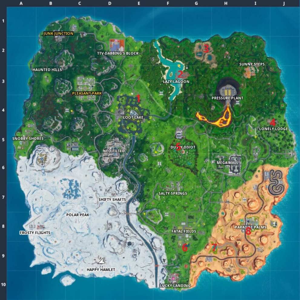 Fortnite Unicorn Floaties Locations