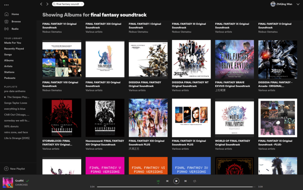 final fantasy, spotify