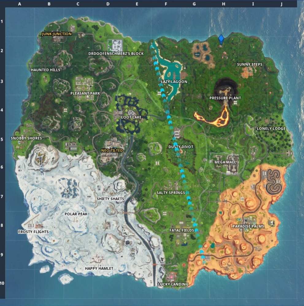 Fortnite fortbyte 95 location