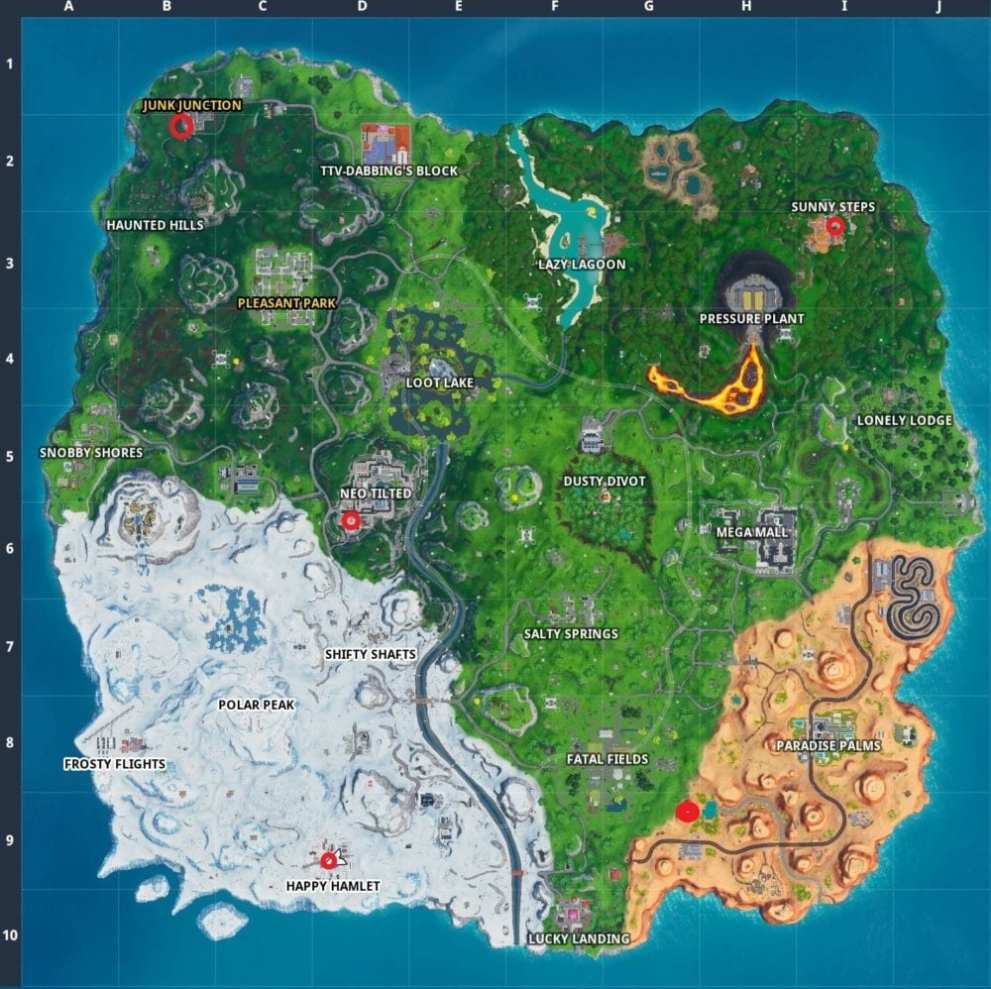 fortnite clock locations