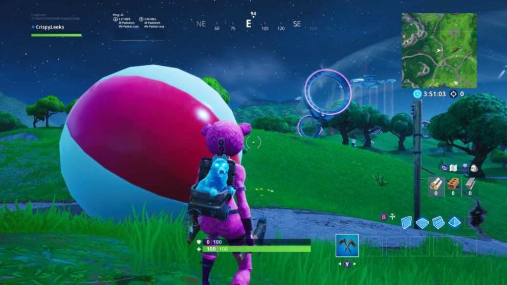 how to bounce giant beach balls in Fortnite 