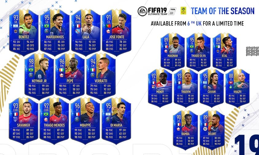 ligue 1 tots, fifa 19, guaranteed sbc