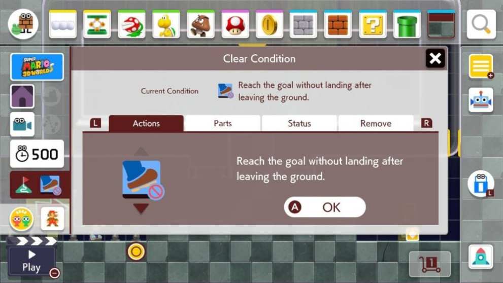 super mario maker 2, end level conditions