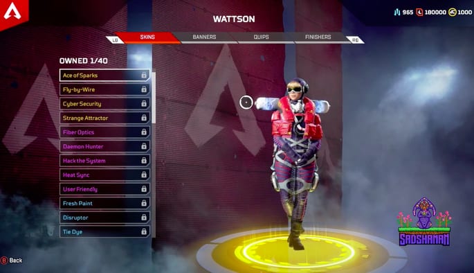 Apex Legends, Wattson Legendary Skins