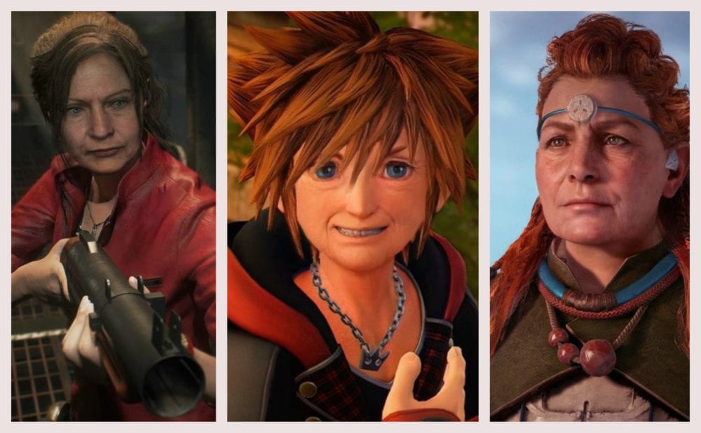 faceappchallenge, video game characters, aged, old