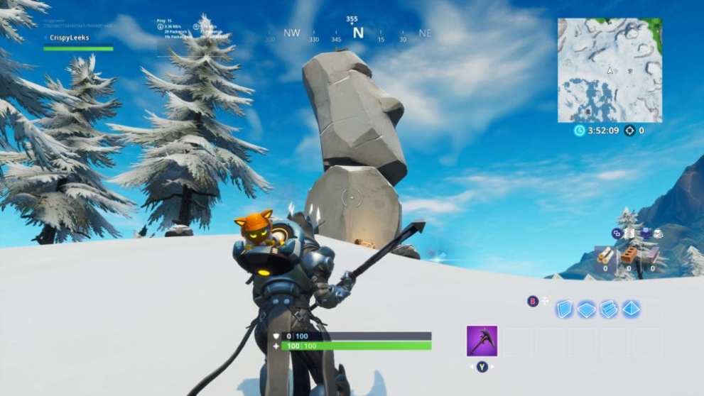 fortntie drift painted stone head statue