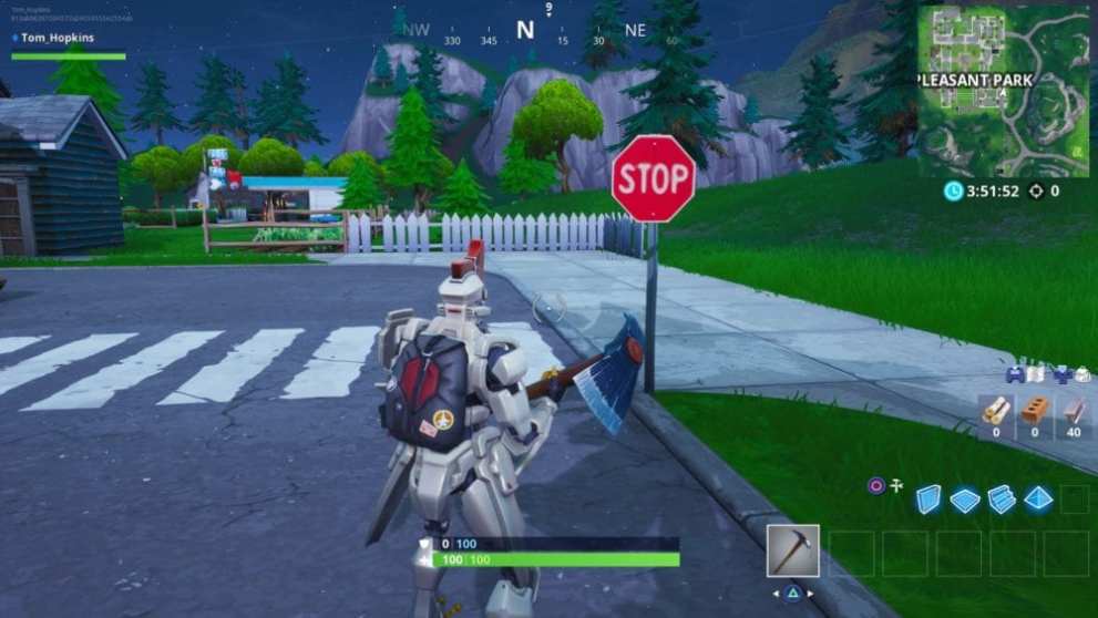 Fortnite, stop sign locations