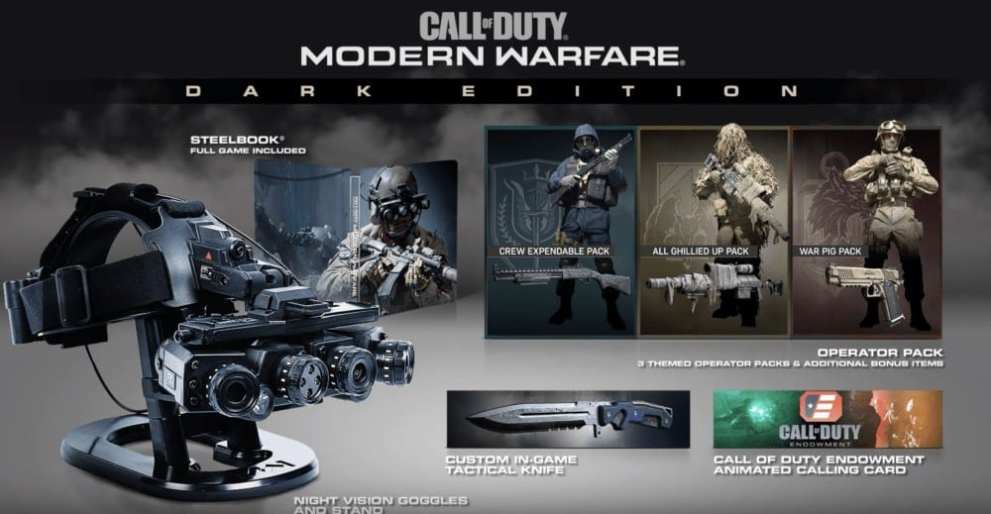 Call of Duty: Modern Warfare Dark Edition Revealed, Will Include Actual Night Vision Goggles