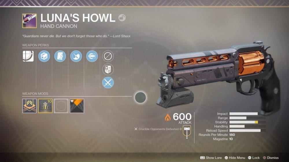 destiny 2, luna's howl