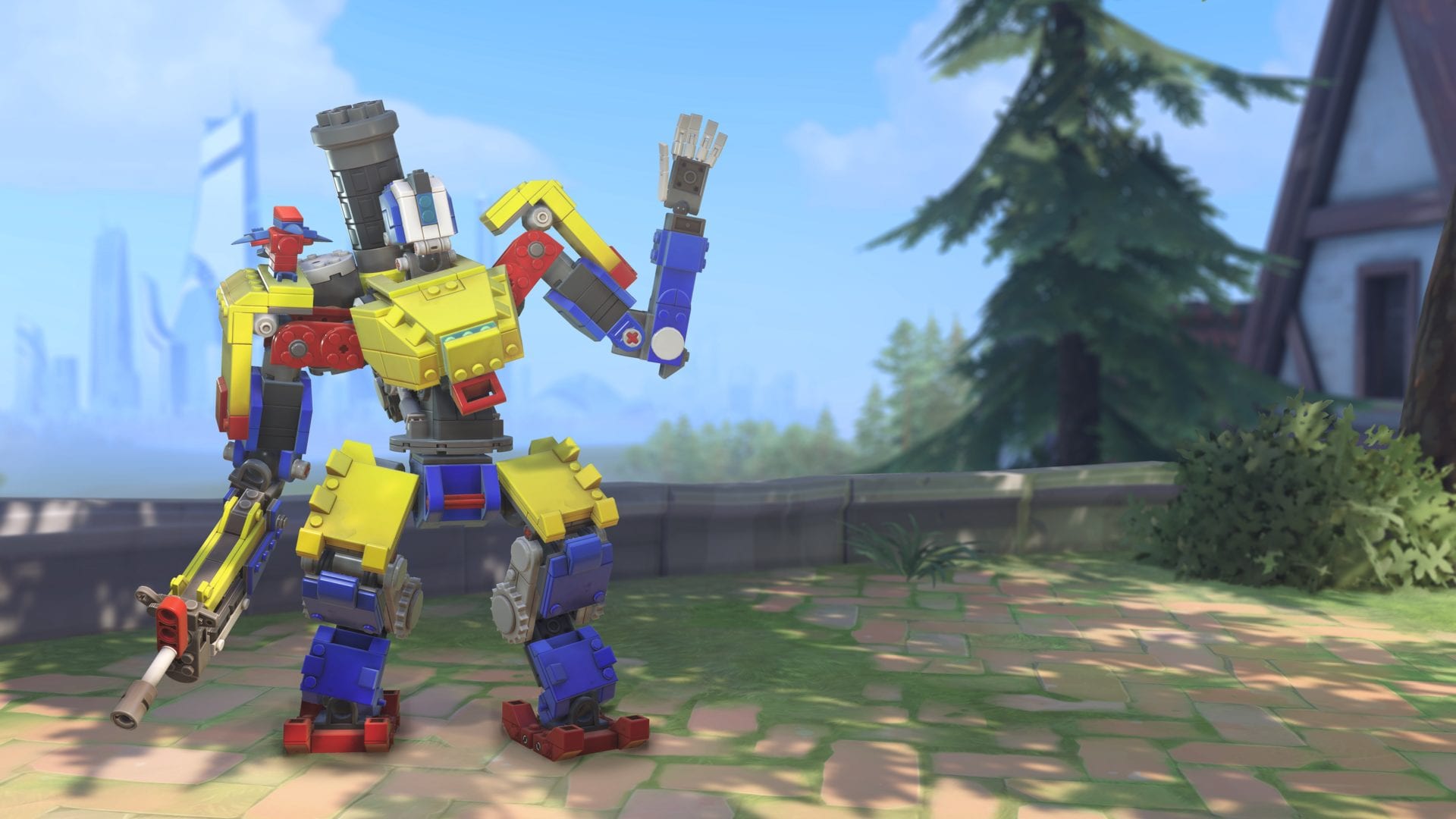 overwatch, bastion, lego, brick