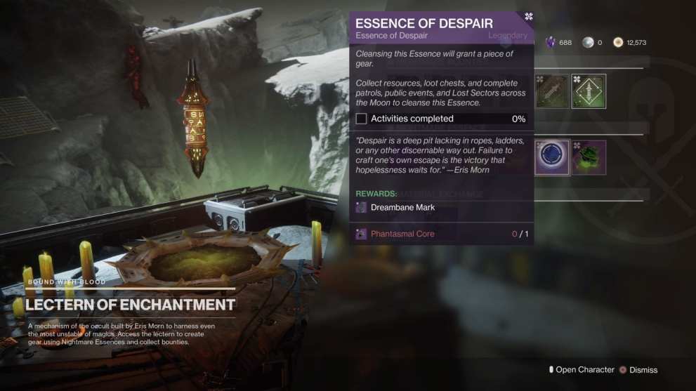 destiny 2, essence of despair quest steps, shadowkeep