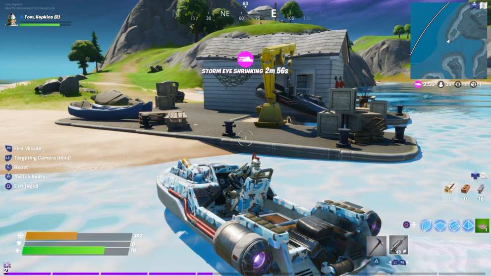 Fortnite chapter 2, motorboat locations