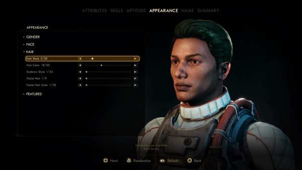 The Outer Worlds hairstyles