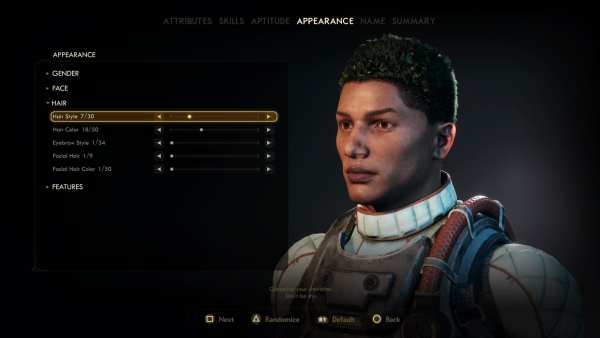 The Outer Worlds hairstyles