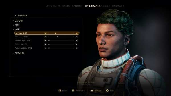 The Outer Worlds hairstyles