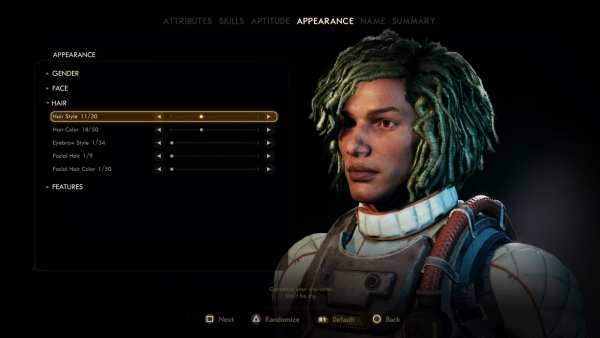 The Outer Worlds hairstyles