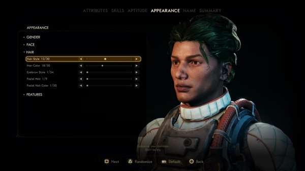 The Outer Worlds hairstyles