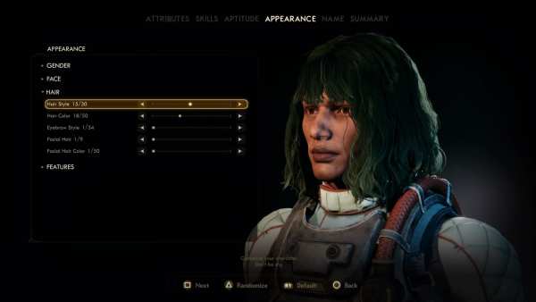 The Outer Worlds hairstyles