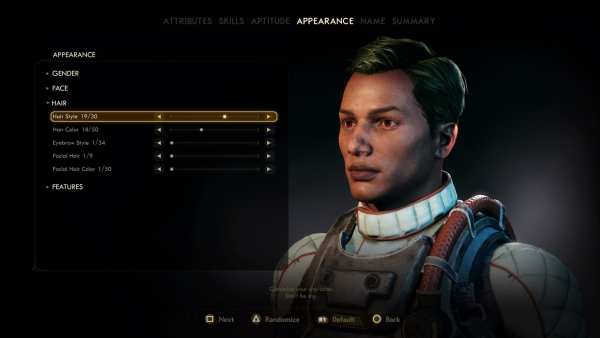 The Outer Worlds hairstyles