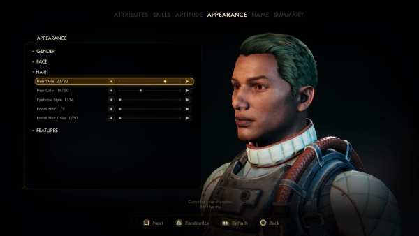 The Outer Worlds hairstyles