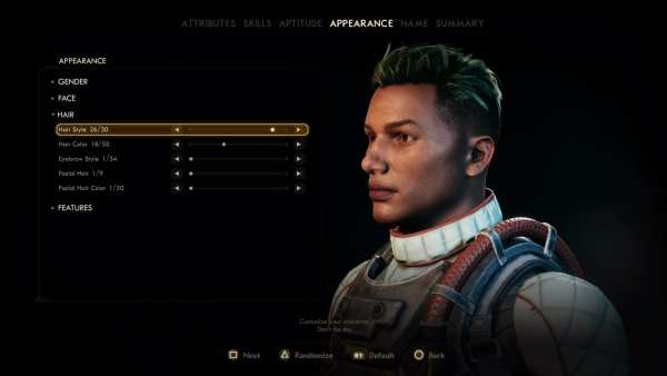 The Outer Worlds hairstyles