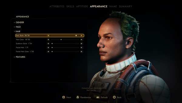 The Outer Worlds hairstyles