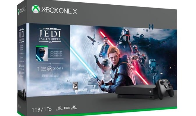 star wars jedi fallen order console bundle, xbox one x, black friday 2019