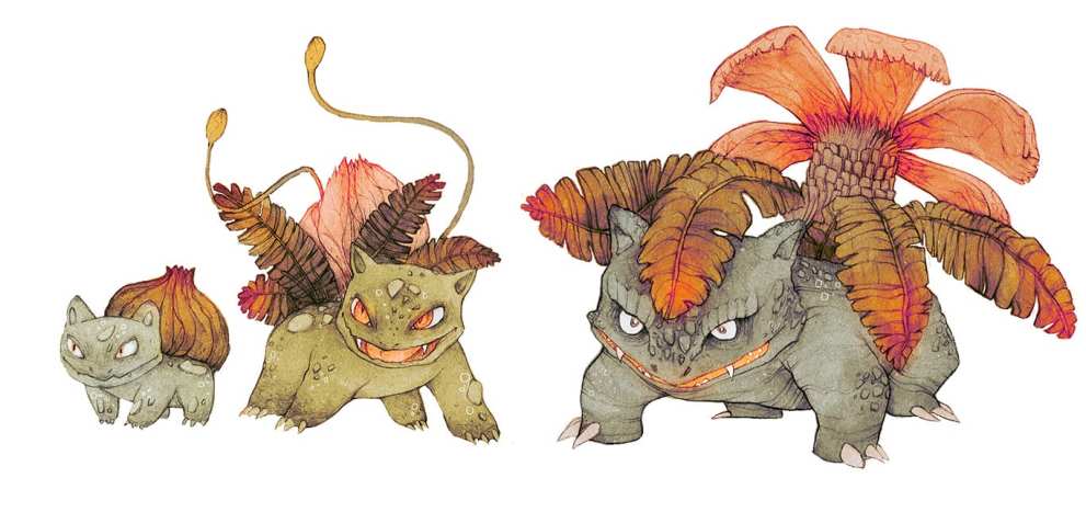 2. Bulbasaur, Ivysaur & Venusaur