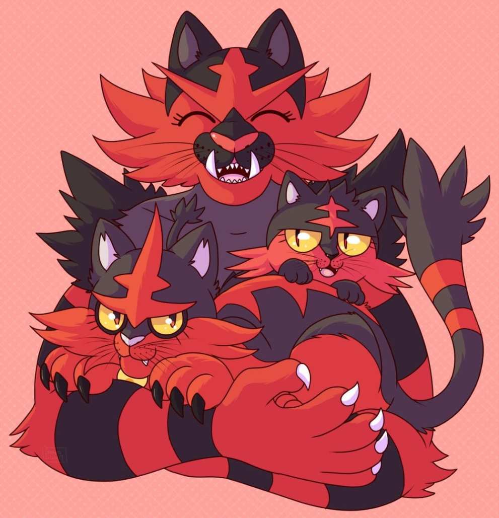 3. Litten, Torracat & Incineroar