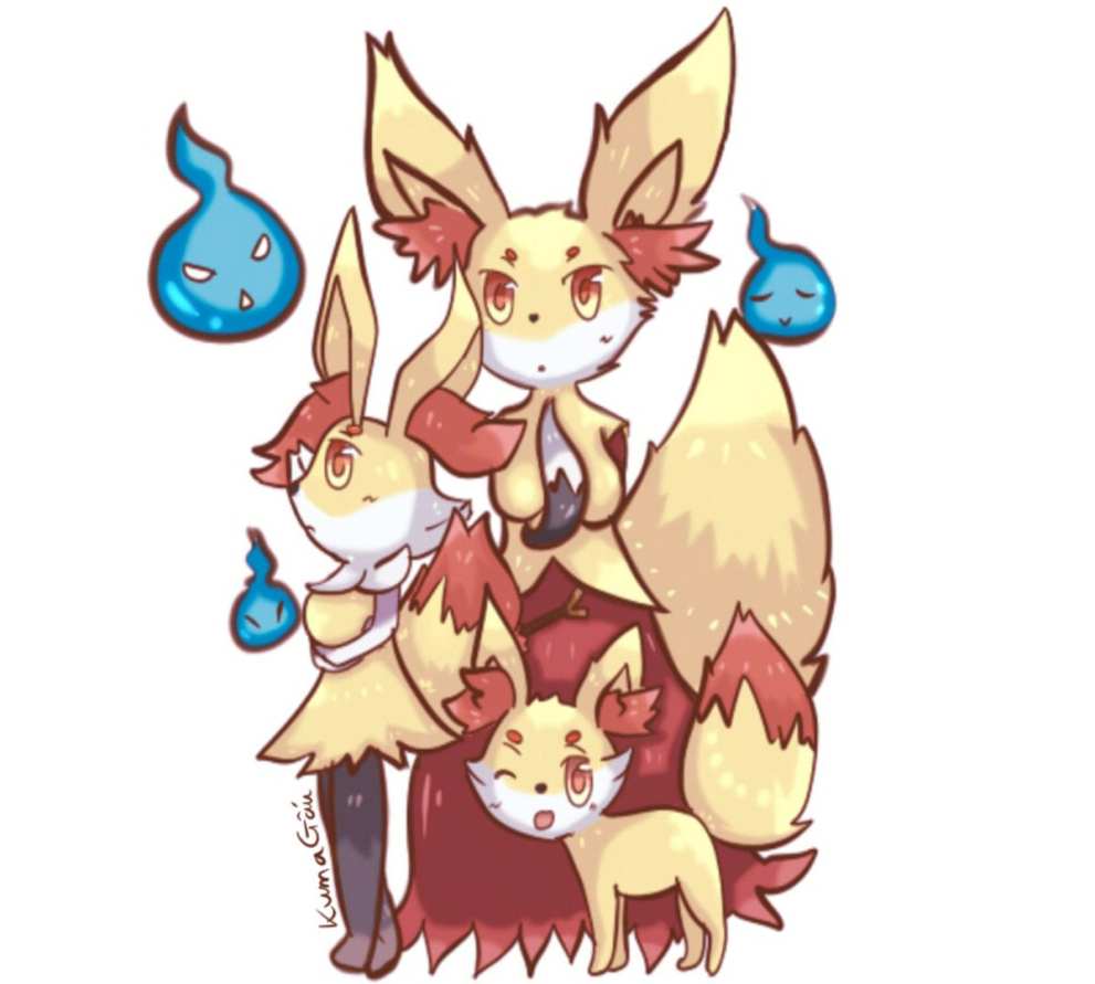 18. Fennekin, Braixen & Delphox