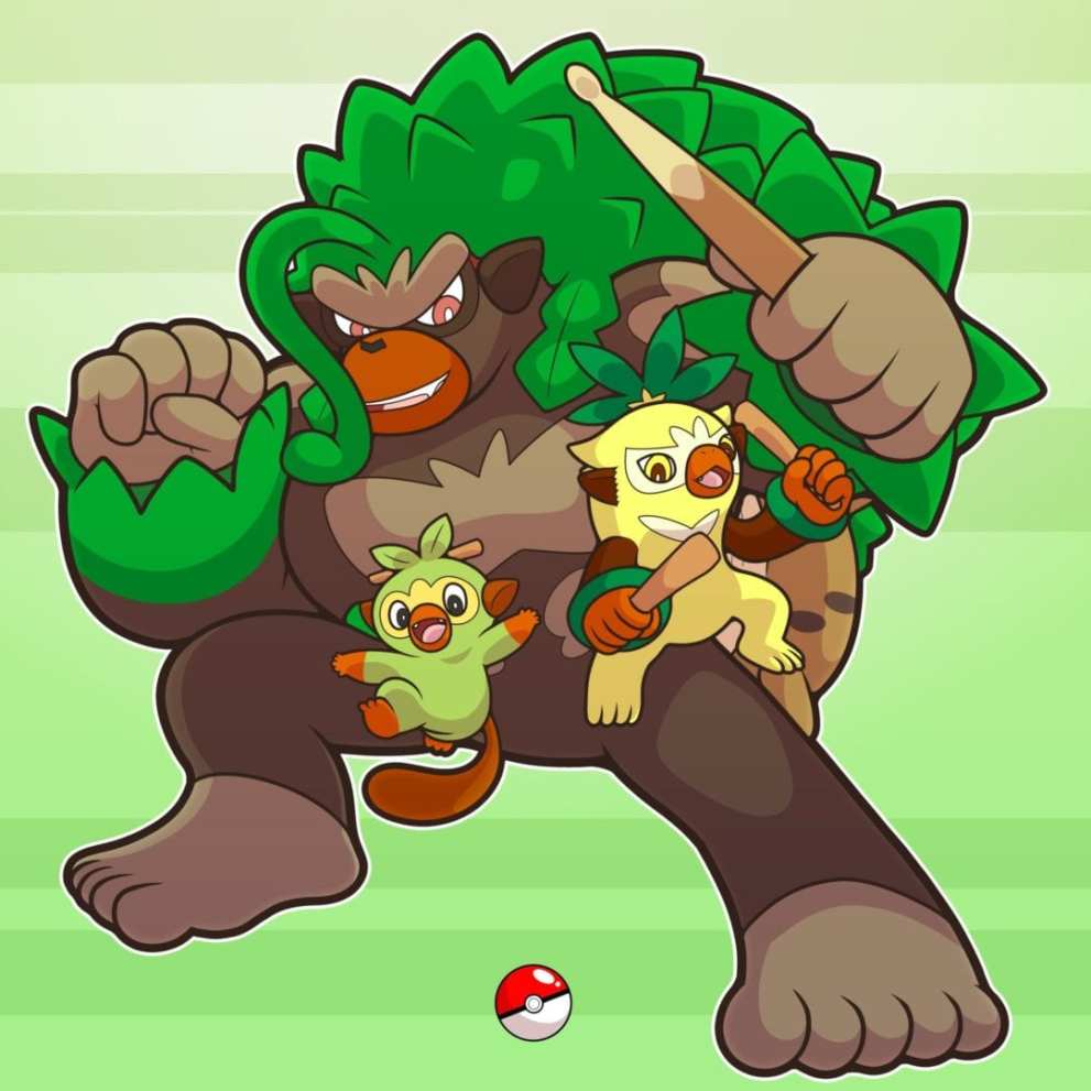 13. Grookey, Thwackey & Rillaboom