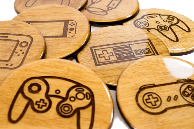 Nintendo console coasters, gifts,