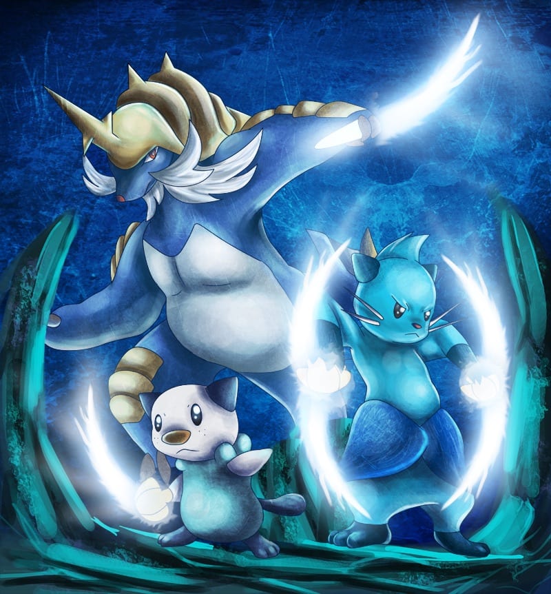 22. Oshawott, Dewott & Samurott