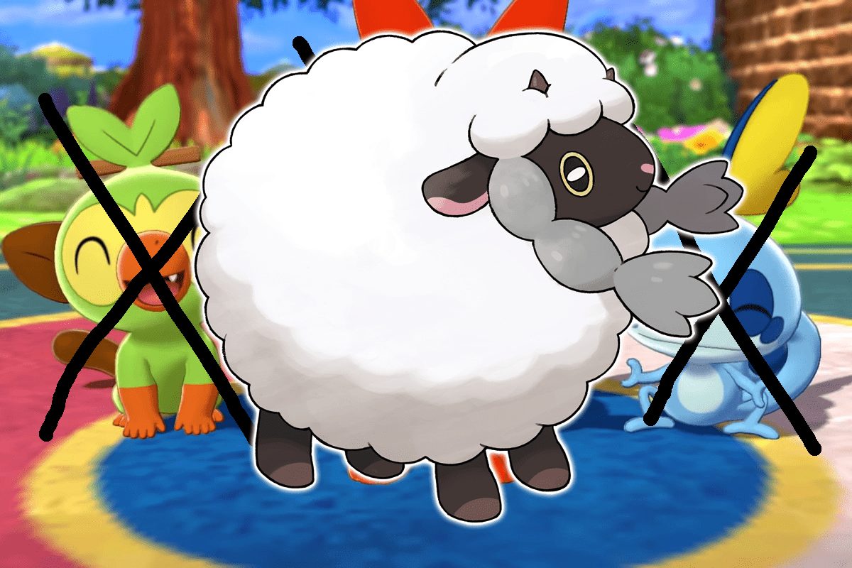 pokemon sword and shield player beats game with a single Wooloo