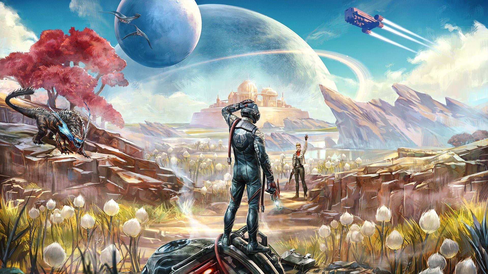 outer worlds, canid's cradle, targeting module, graham, sanjar