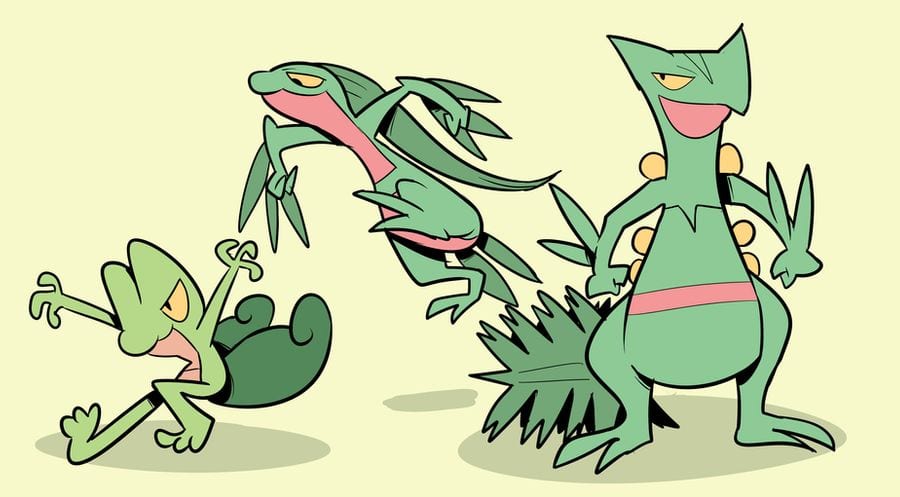 8. Treecko, Grovyle & Sceptile