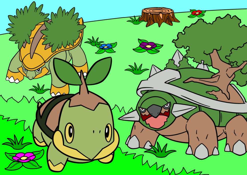 21. Turtwig, Grotle & Torterra