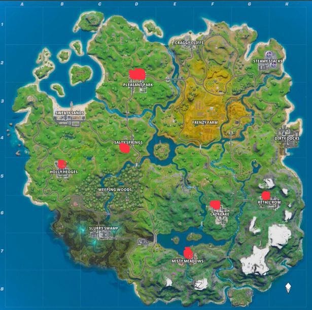 Fortnite holiday tree locations