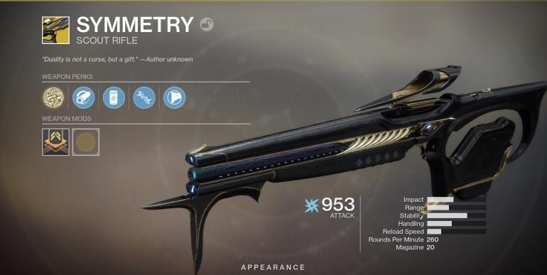 destiny 2, symmetry catalyst