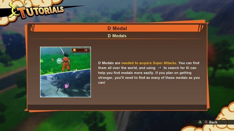 finding d medals in dragon ball z kakarot