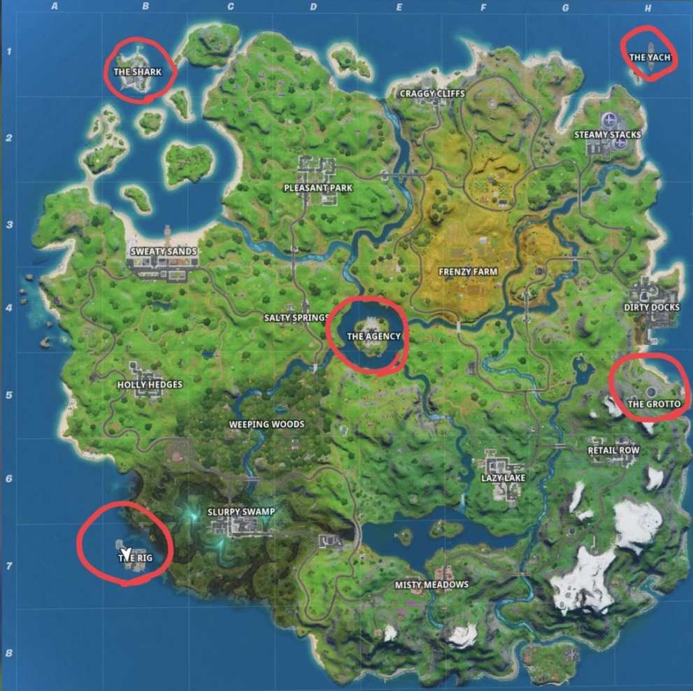 Fortnite Sentry Turret Map, Fortnite Sentry Camera Map