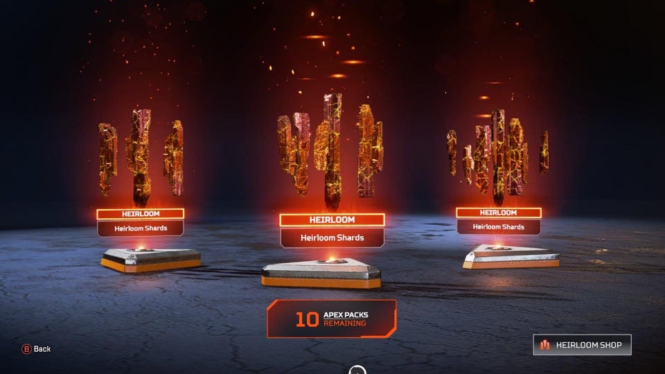 Apex legends heirloom shards